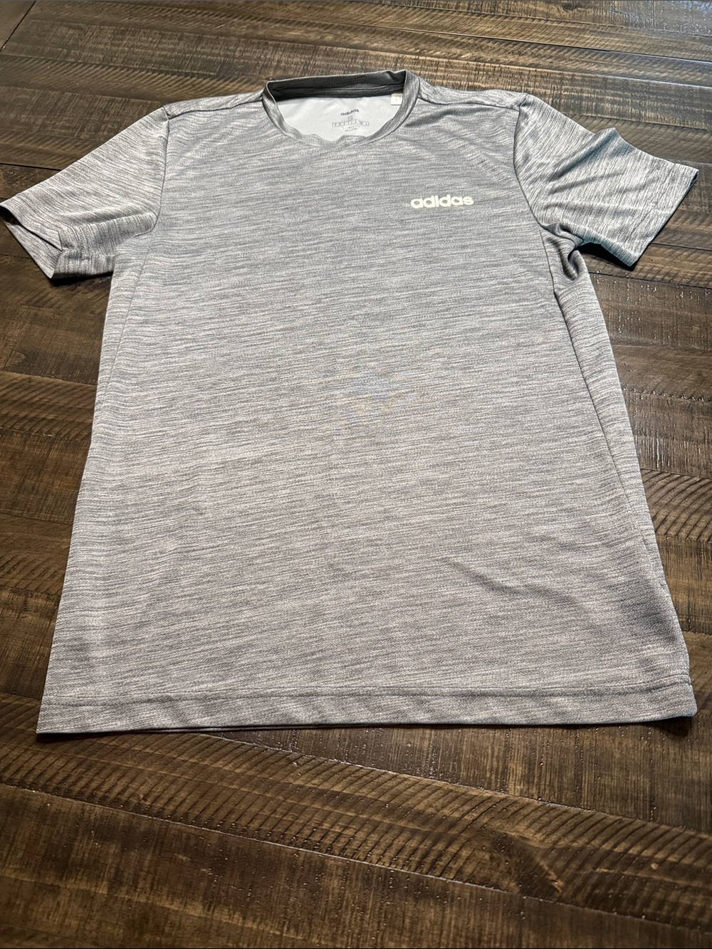 adidas Men's Light Gray Heather Short-Sleeve Athletic Tee